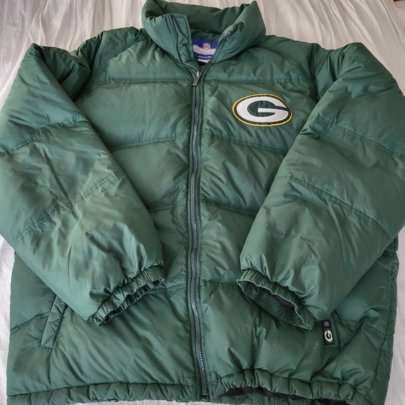 Reebok NFL Green Bay Packers Down Feather Puffer Jacket - Picture 3 of 10